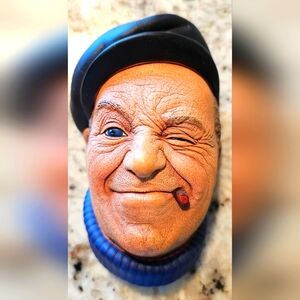 Bossons Congleton Chalkware Boatman Head Bust - Made in England